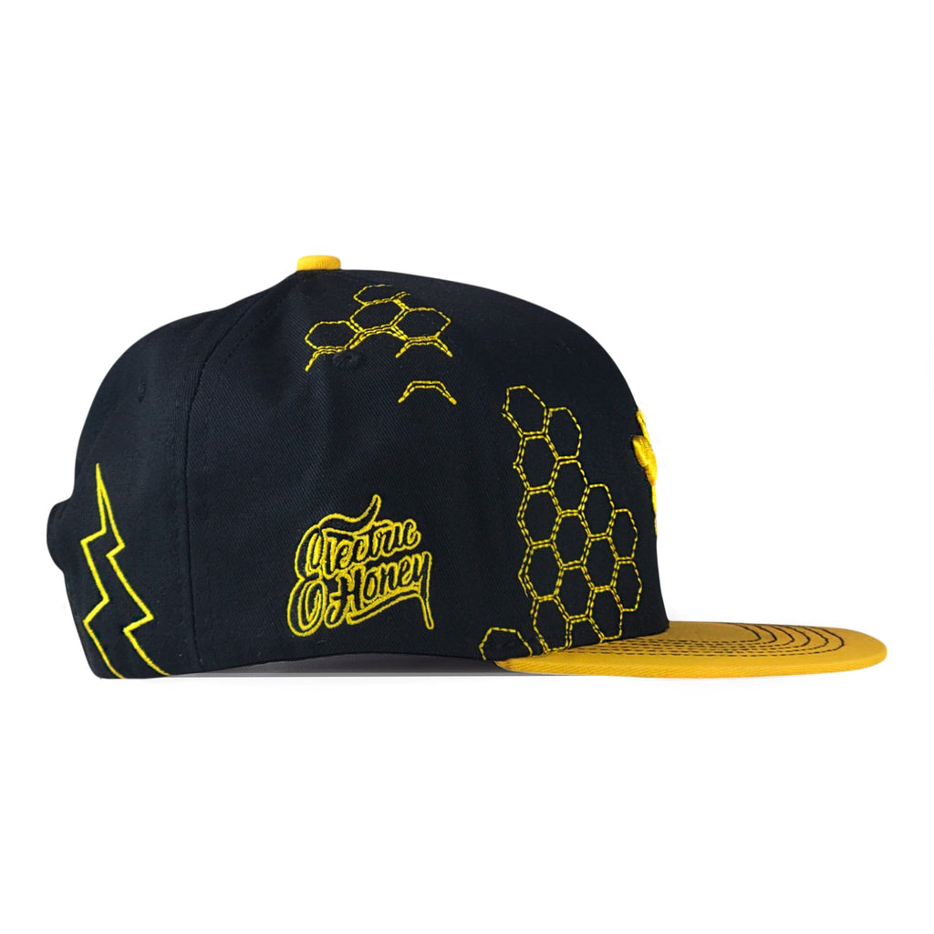 Electric Honey Black Snapback Hat