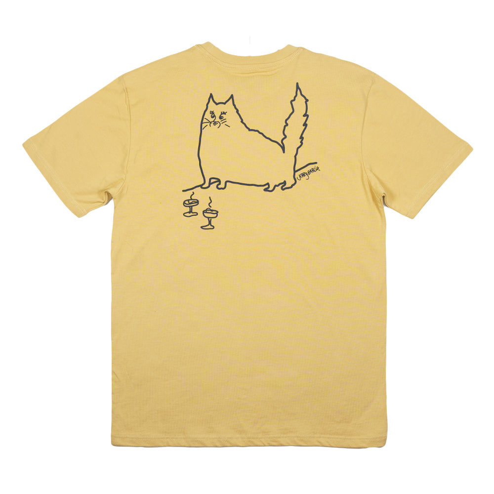 Jerry Garcia Sketch Cat Tan T Shirt