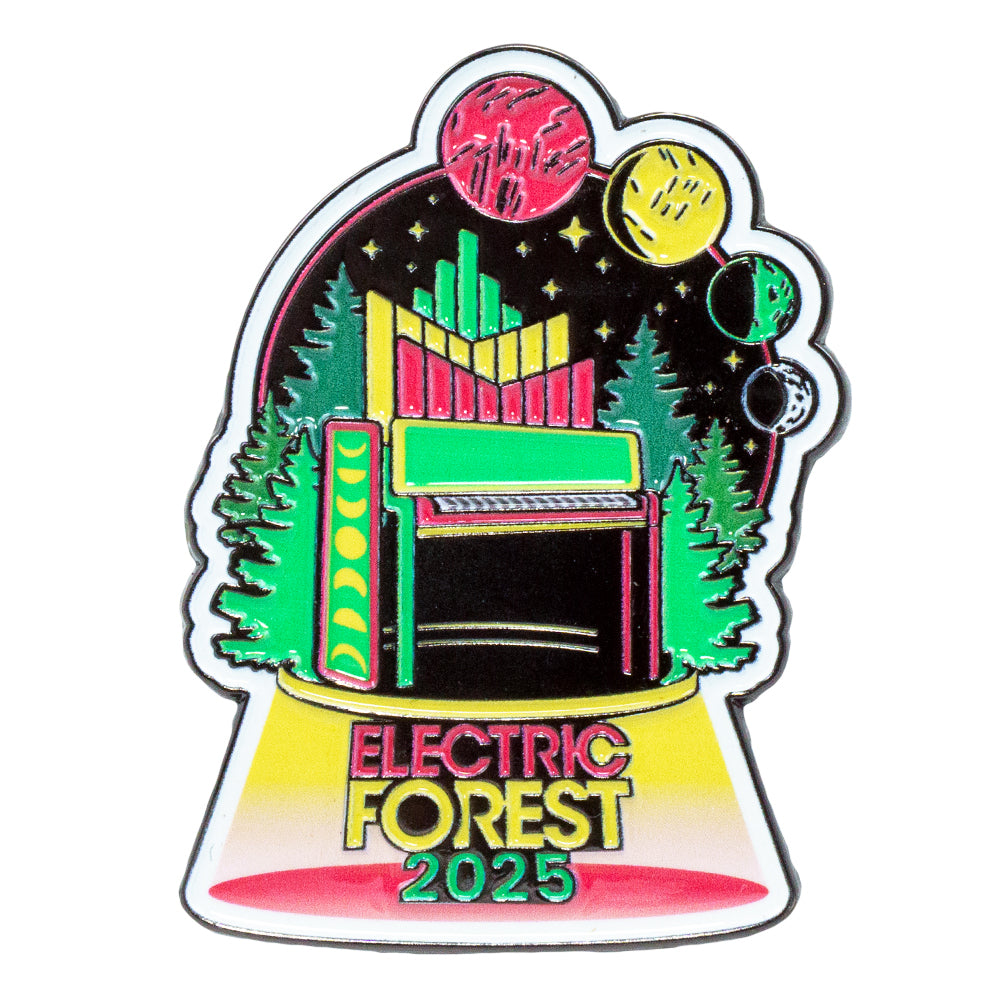 Electric Forest 2025 Green Piano Pin