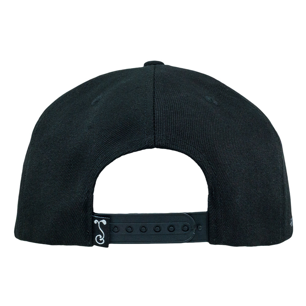 Question Mark Black Snapback Hat