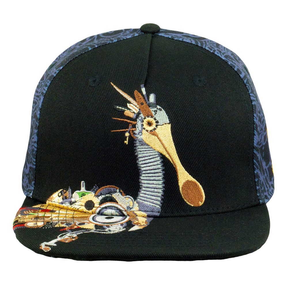 Spoonbill Black Snapback Hat