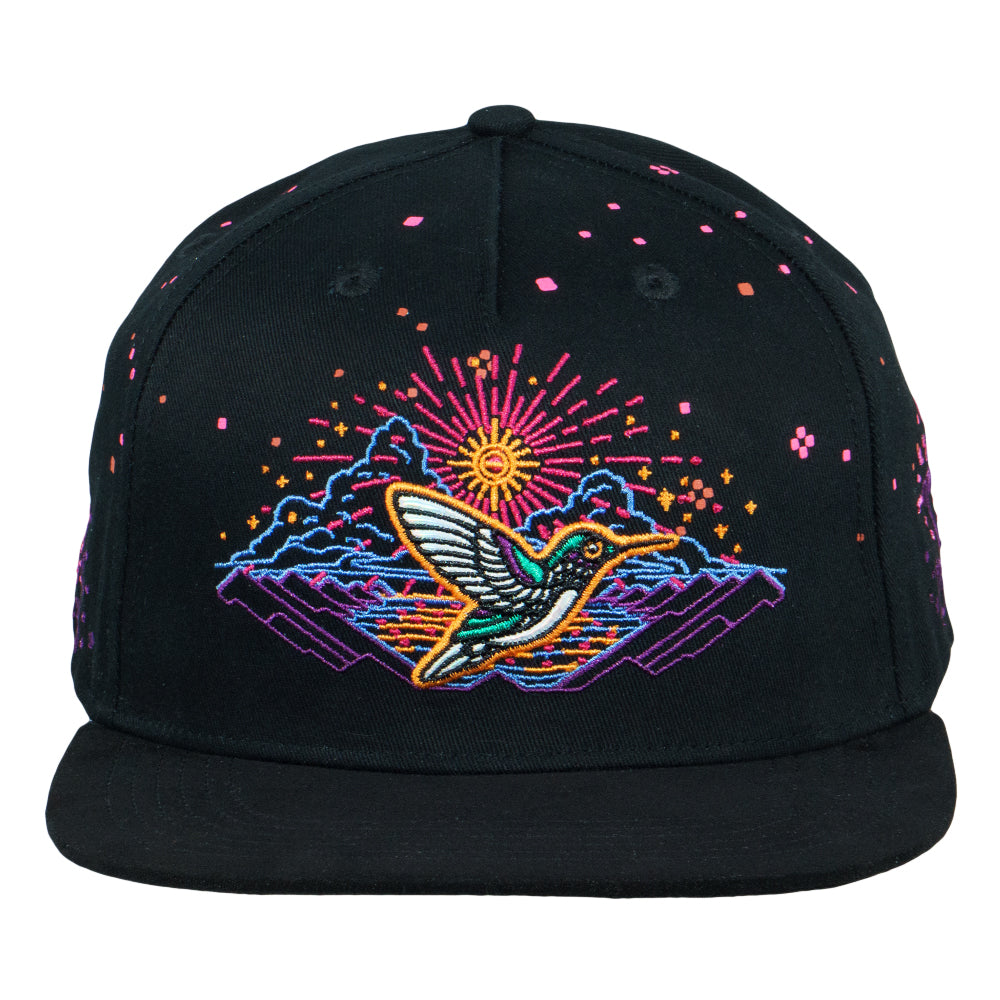 Mugwort Hummingbird Black Kids Snapback Hat