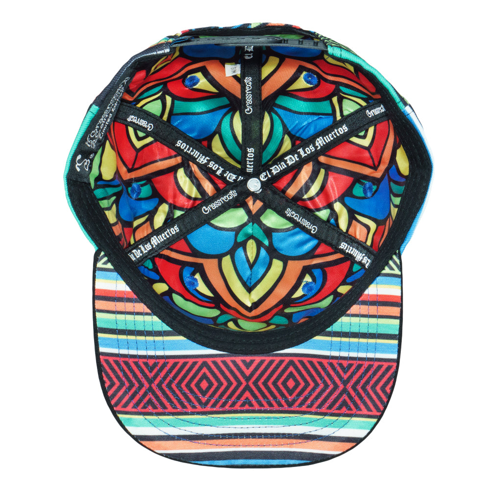 Dia De Los Muertos Sugar Skull Black Snapback Hat