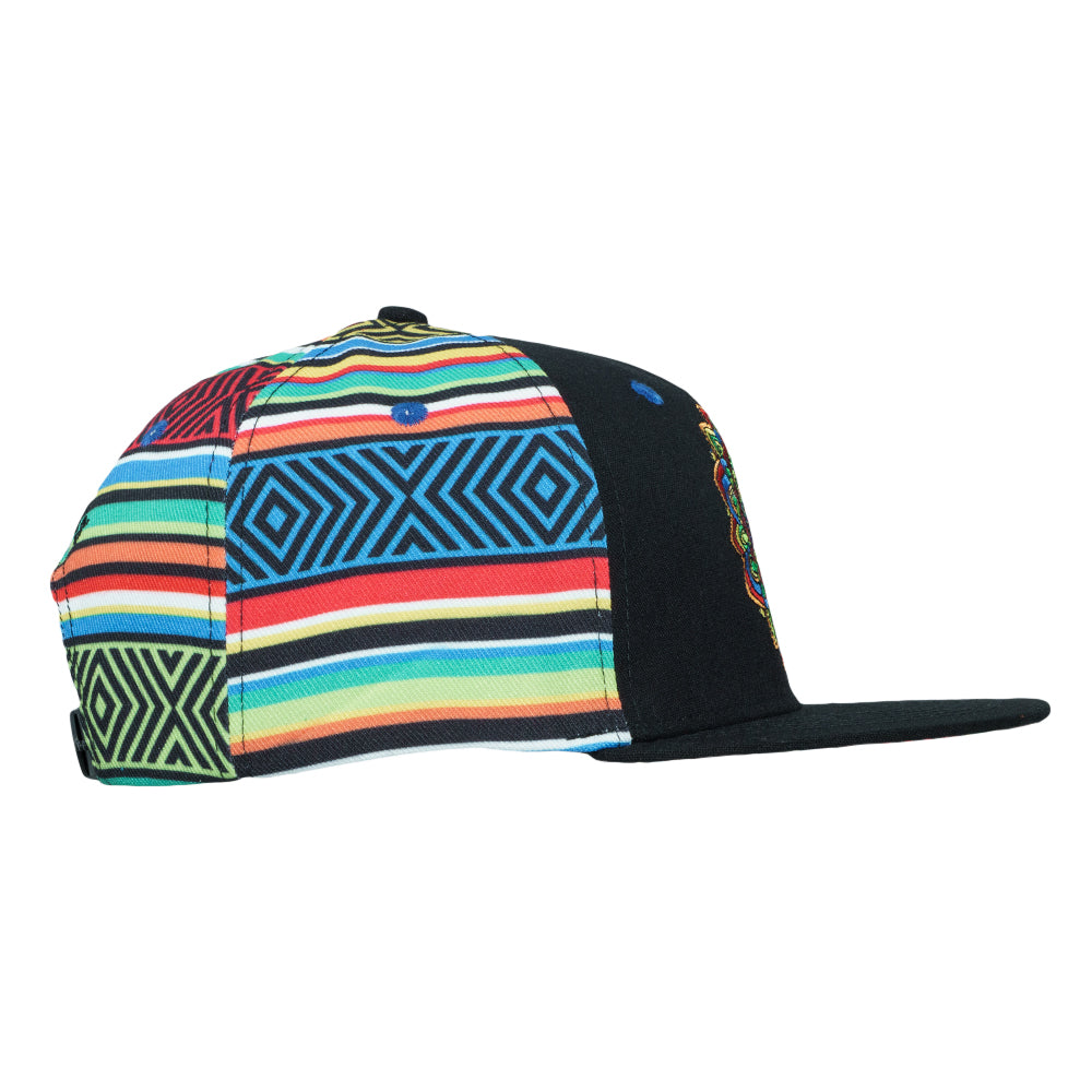 Dia De Los Muertos Sugar Skull Black Snapback Hat