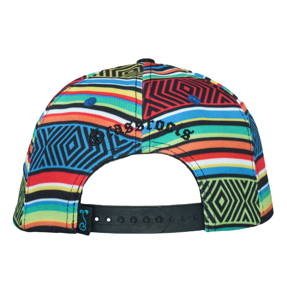 Dia De Los Muertos Sugar Skull Black Snapback Hat