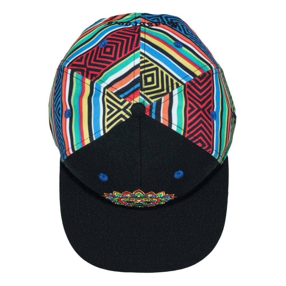Dia De Los Muertos Sugar Skull Black Snapback Hat