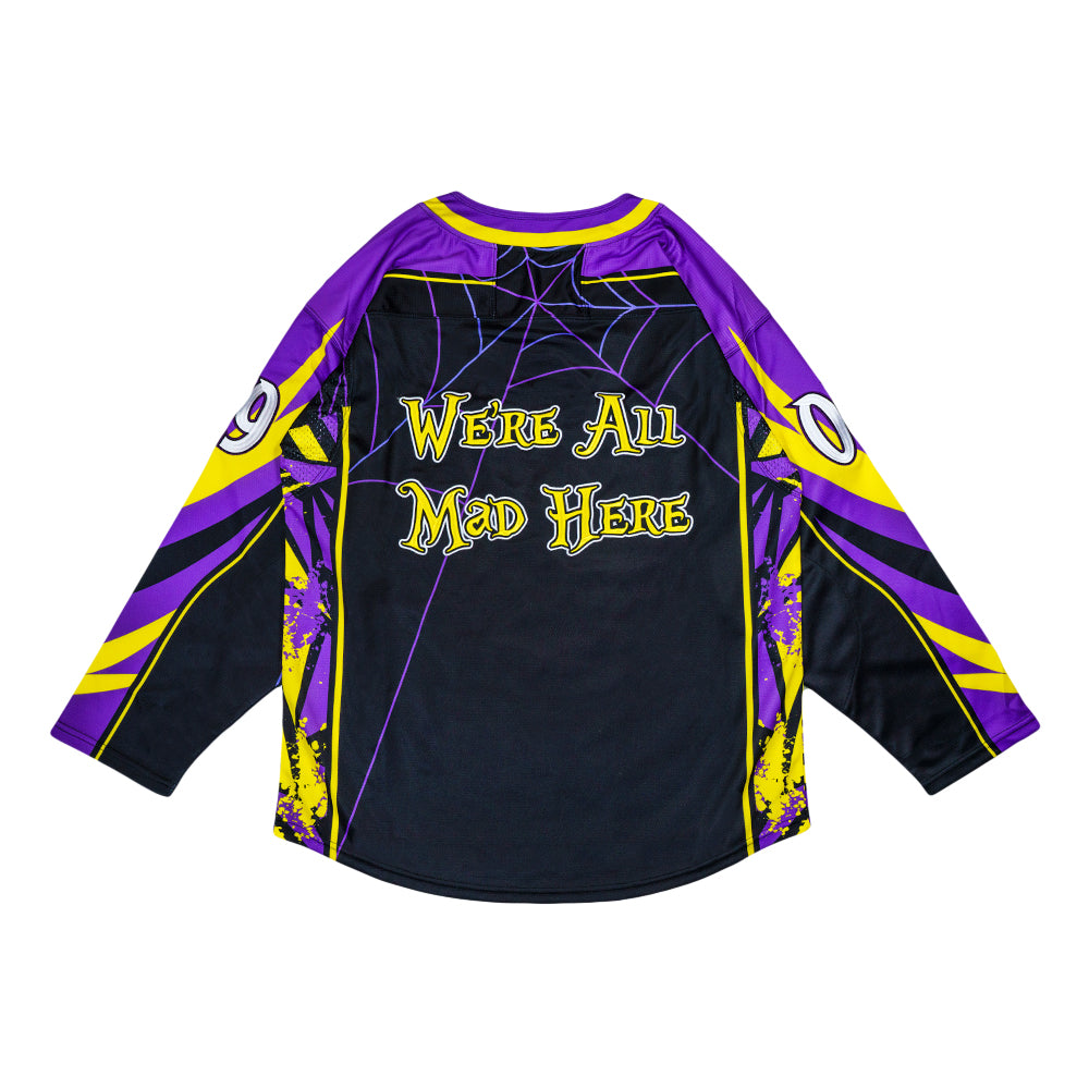 Psychedelic Bunny Black Hockey Jersey