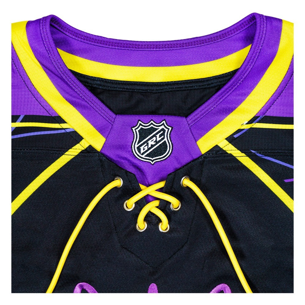 Psychedelic Bunny Black Hockey Jersey