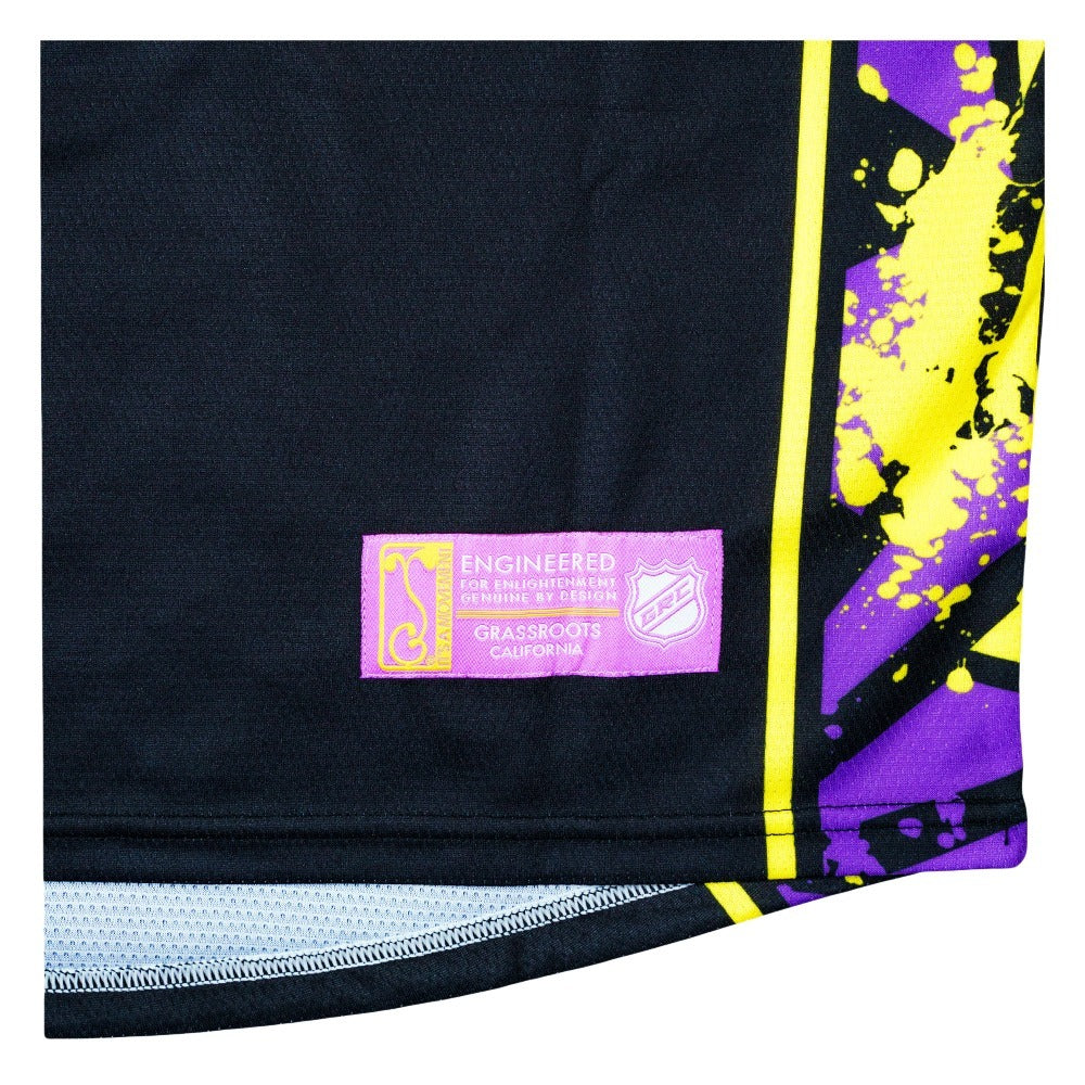 Psychedelic Bunny Black Hockey Jersey