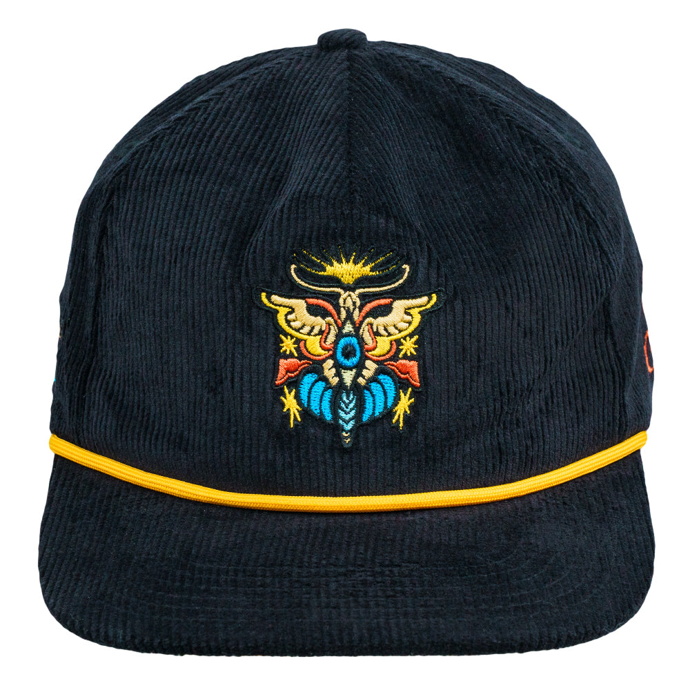 Maddy O'Neal Creatures Of My Mind Black Corduroy Unstructured Snapback Hat