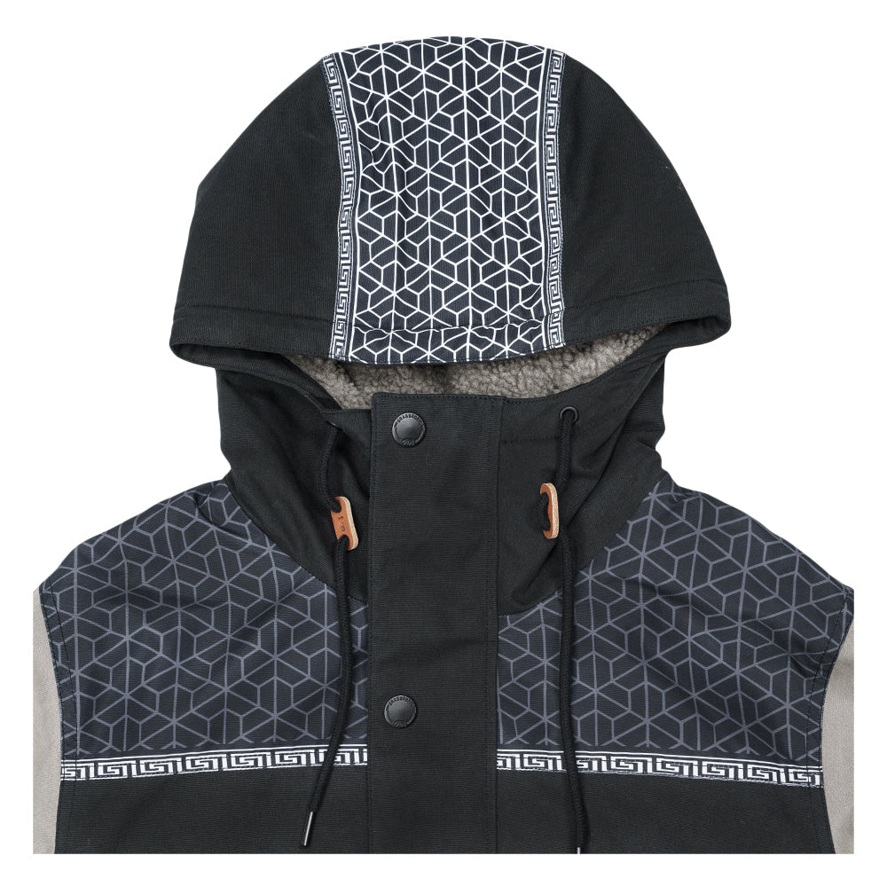 Isomatrix Black Sherpa Parka Jacket