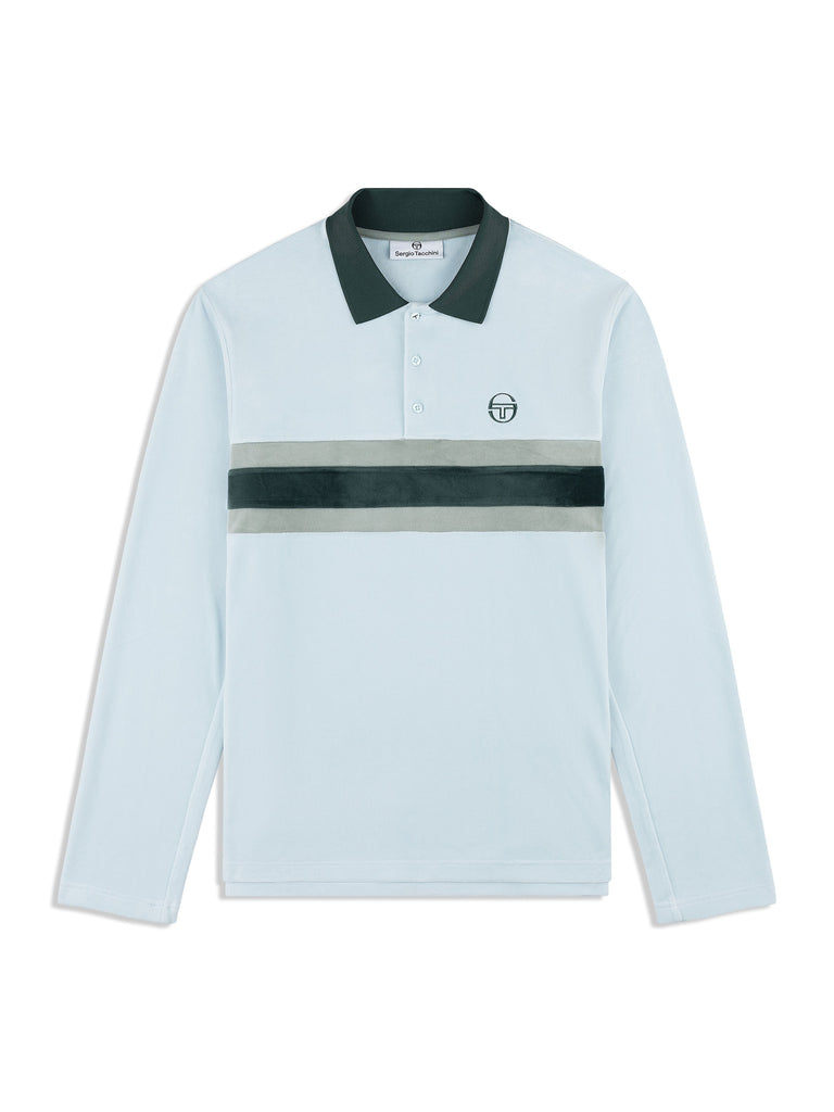 Banda Velour Polo- Baby Blue