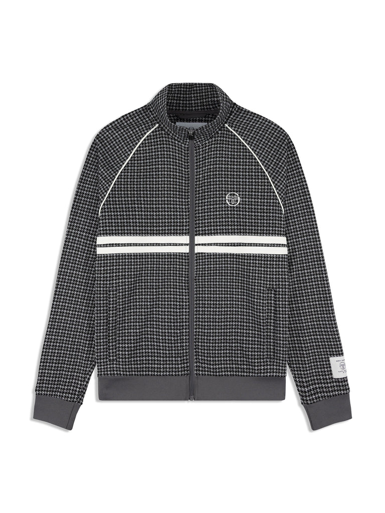 Dallas Houndstooth Track Jacket- Black Beauty