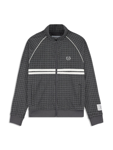 Dallas Houndstooth Track Jacket- Black Beauty