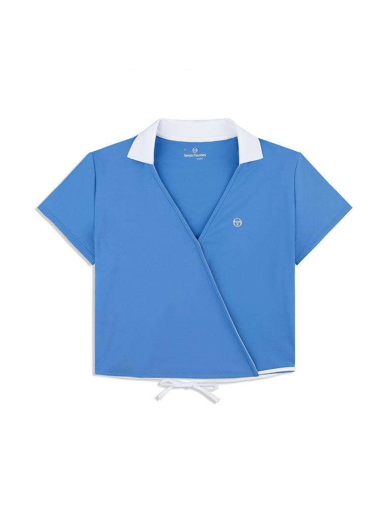 Agata Wrap Polo- Ultramarine