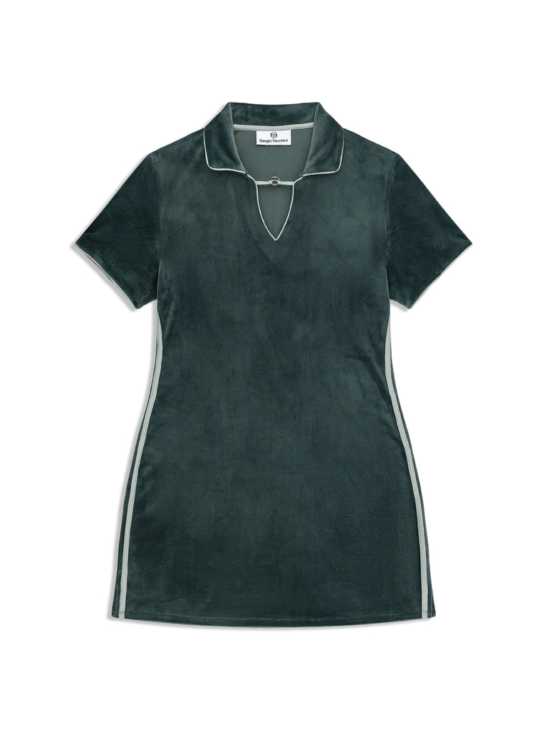 Lina Velour Dress- Green Gables