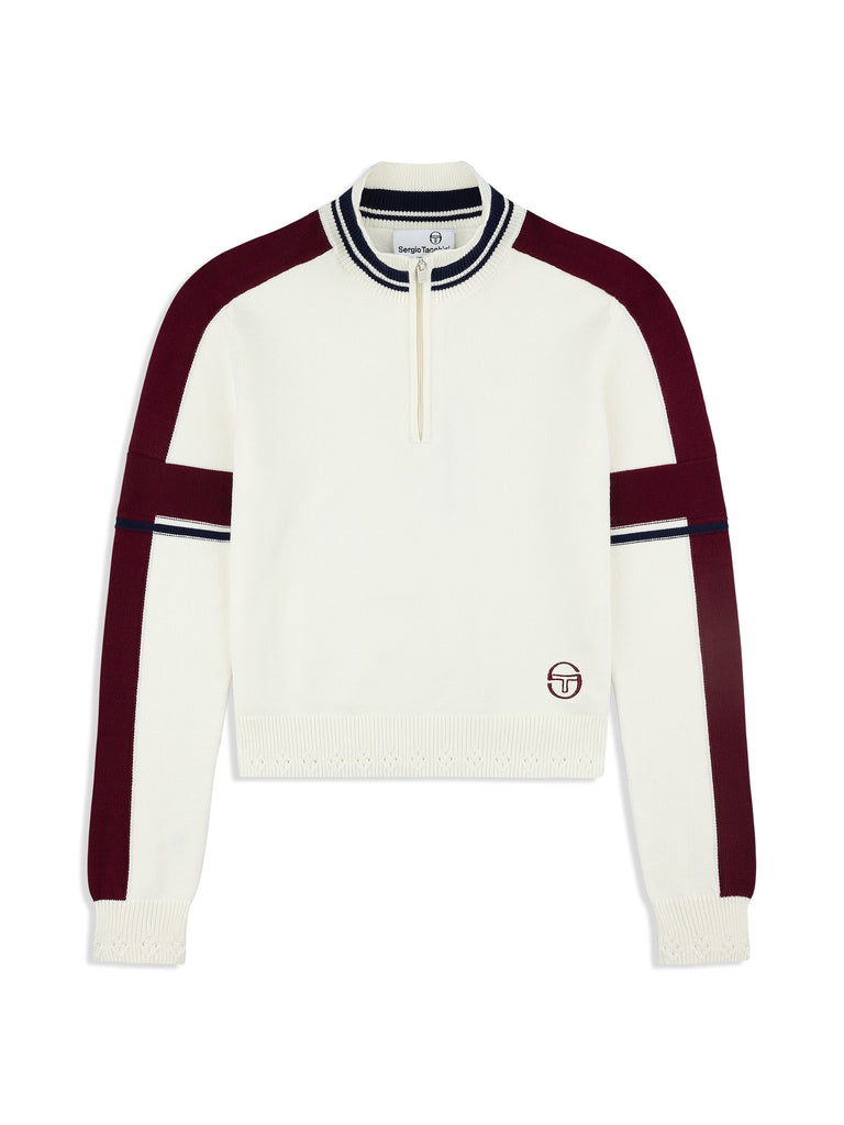 Nota Knit Quarter Zip- Gardenia