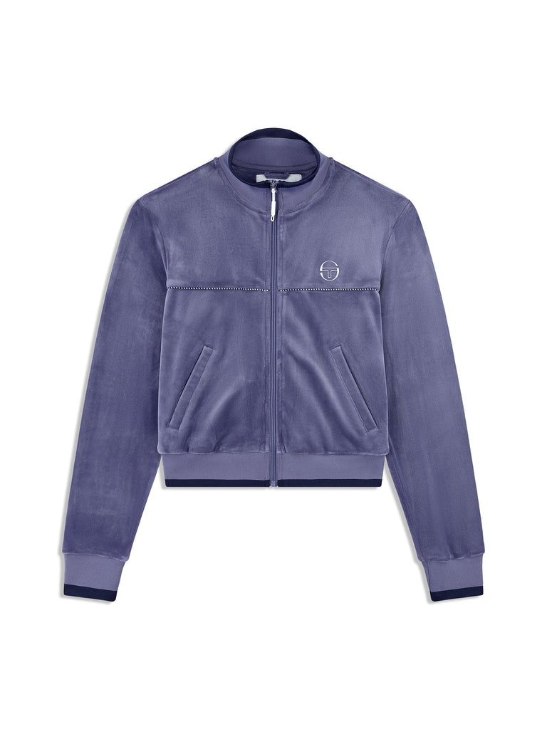Leta Velour Jacket-Heron