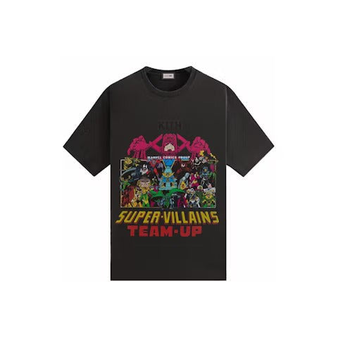 Kith x Marvel Team Up Vintage Tee Black
