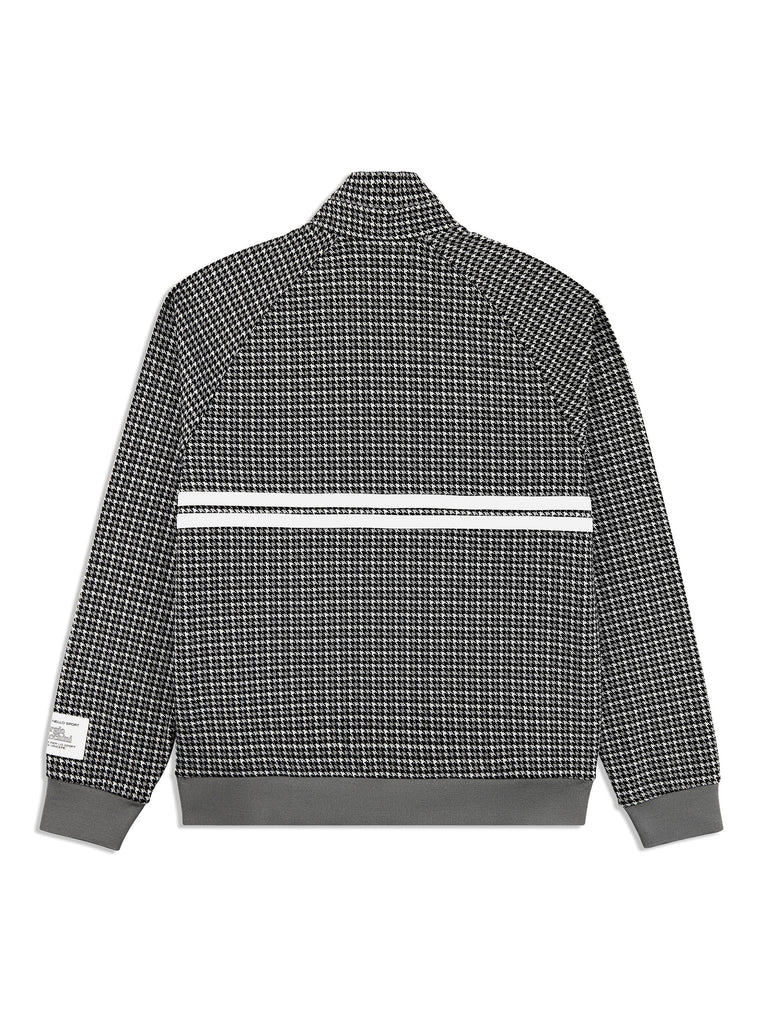 Dallas Houndstooth Track Jacket- Black Beauty