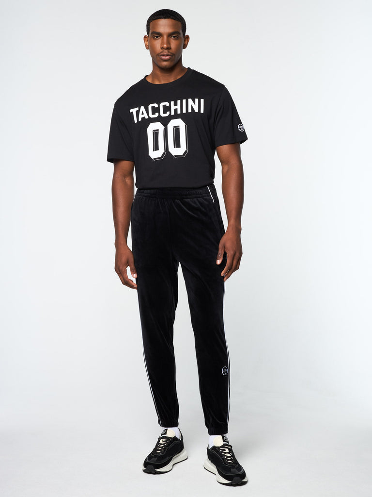 Lioni Velour Track Pant- Black Beauty