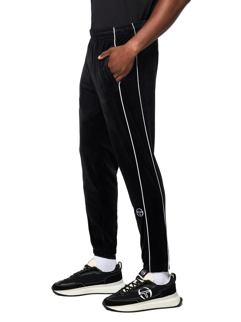 Lioni Velour Track Pant- Black Beauty