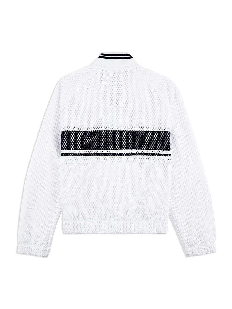 Adria Mesh Track Jacket- Brilliant White