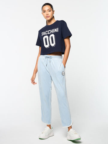 Veneto 3/4 Velour Track Pant- Celestial Blue