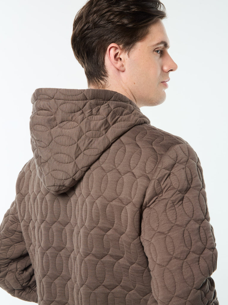 Aversa Quilted Hoodie- Morel