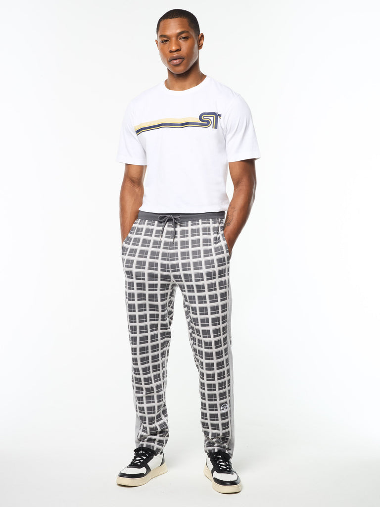 Damarindo Check Track Pant- Quiet Grey