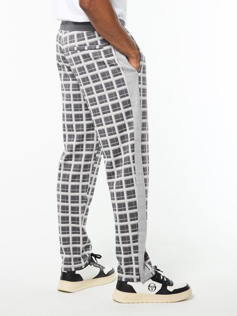 Damarindo Check Track Pant- Quiet Grey