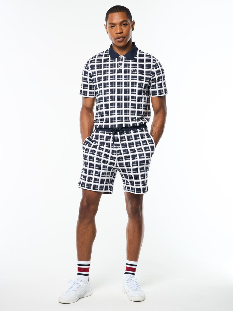 Damarindo Check Short- Maritime Blue