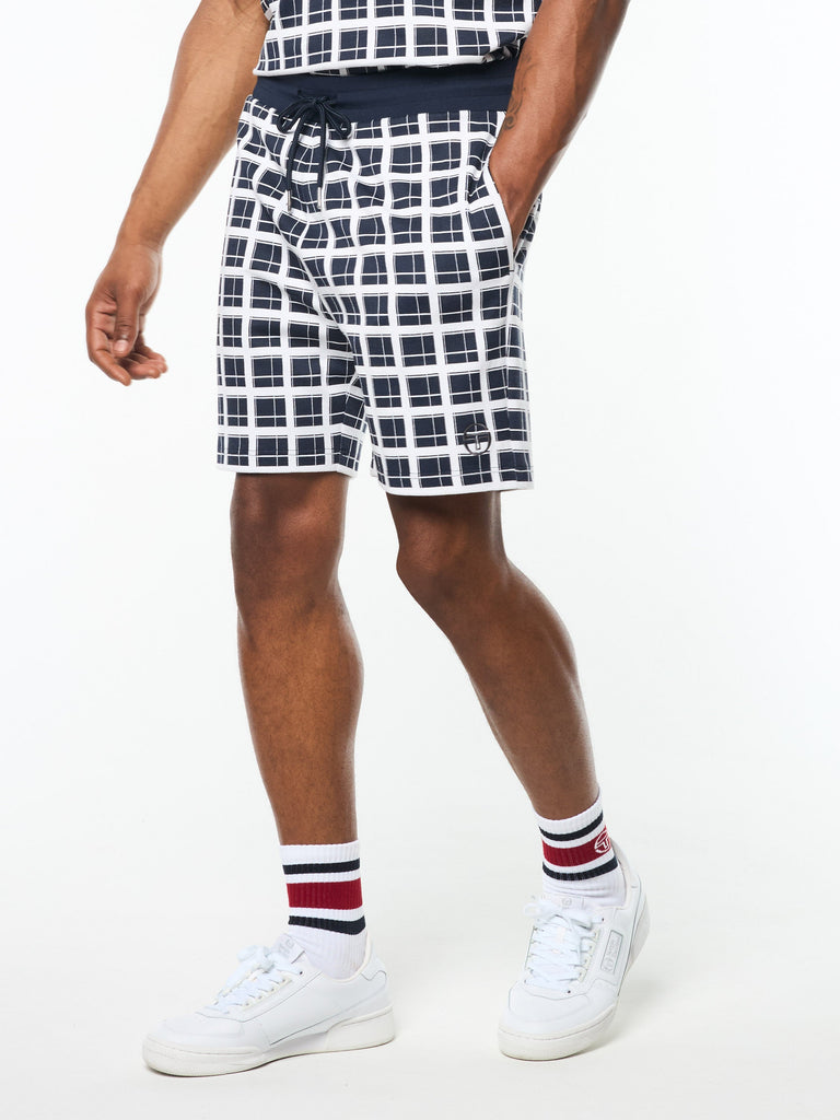 Damarindo Check Short- Maritime Blue