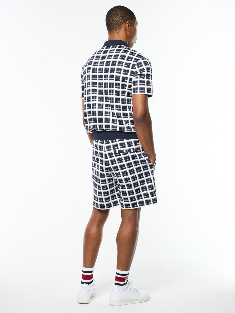Damarindo Check Short- Maritime Blue