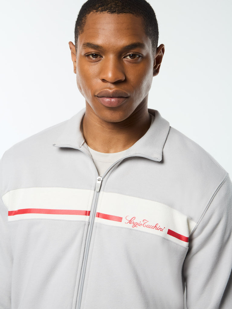 Cursivo Track Jacket- Quiet Grey