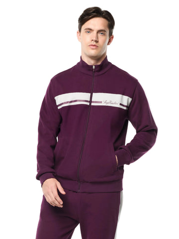 Cursivo Track Jacket- Potent Purple