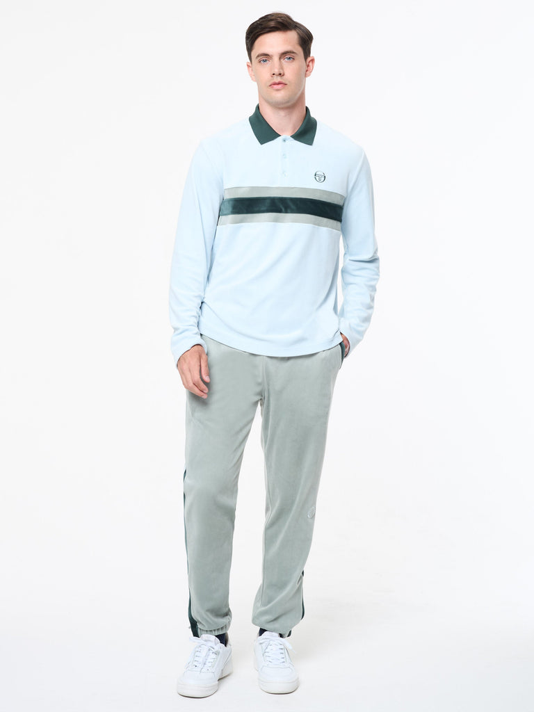 Banda Velour Polo- Baby Blue