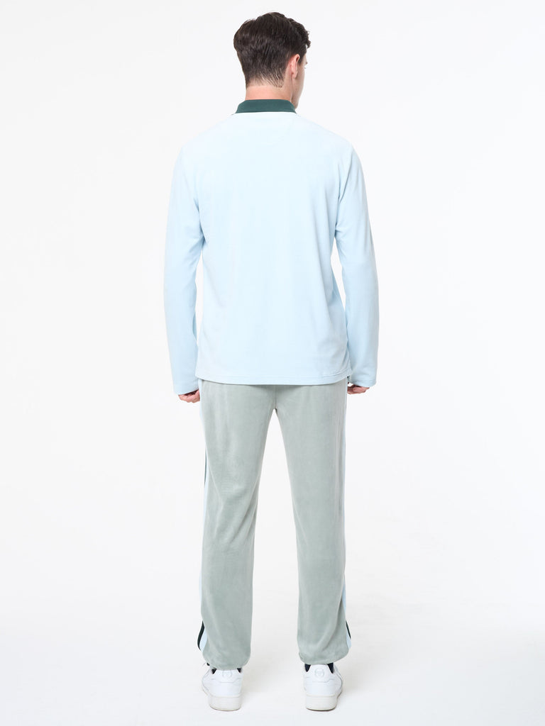 Banda Velour Polo- Baby Blue