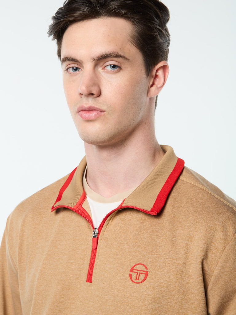 Nuvola Quarter Zip- Bronze Brown