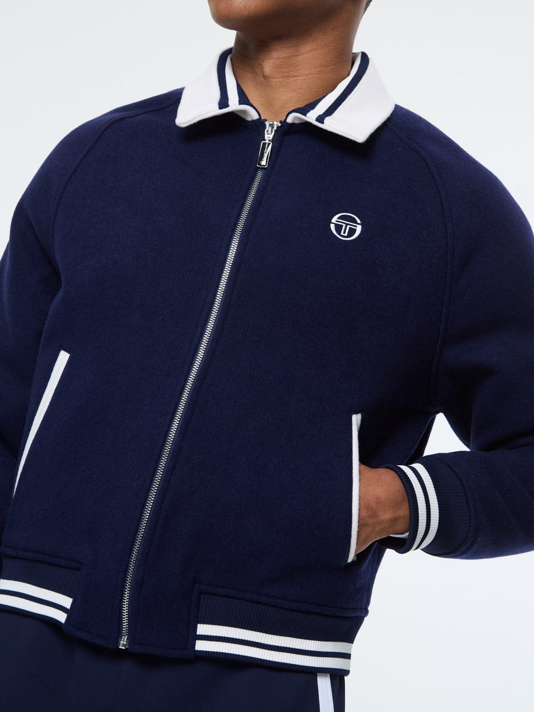 Marco Varsity Jacket- Maritime Blue