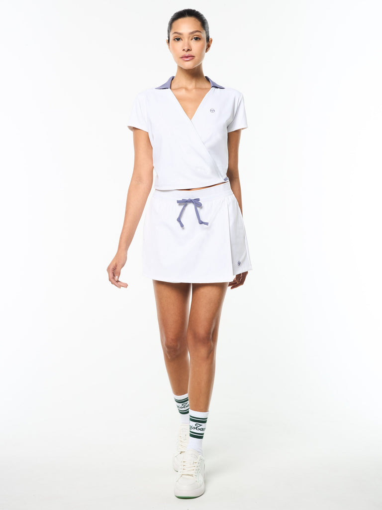 Agata Wrap Skort- Brilliant White