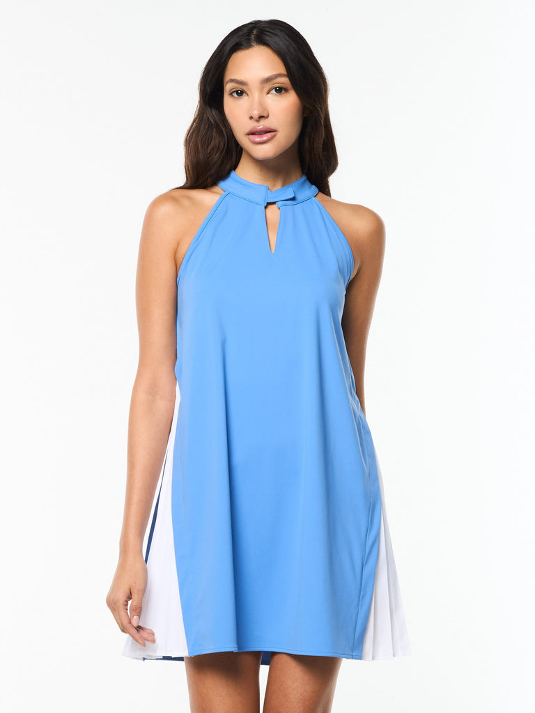 Agata Halter-Neck Dress- Ultramarine