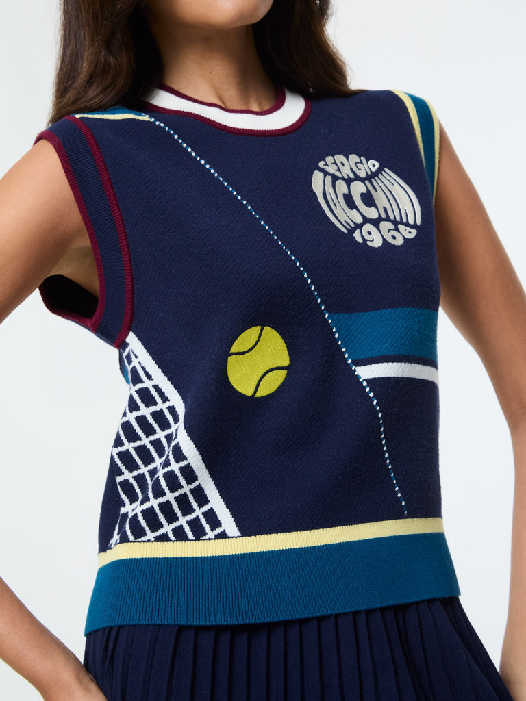 Nota Knit Vest- Maritime Blue