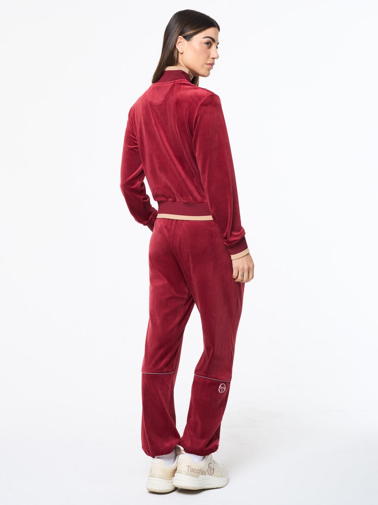 Leta Velour Jacket- Rhubarb