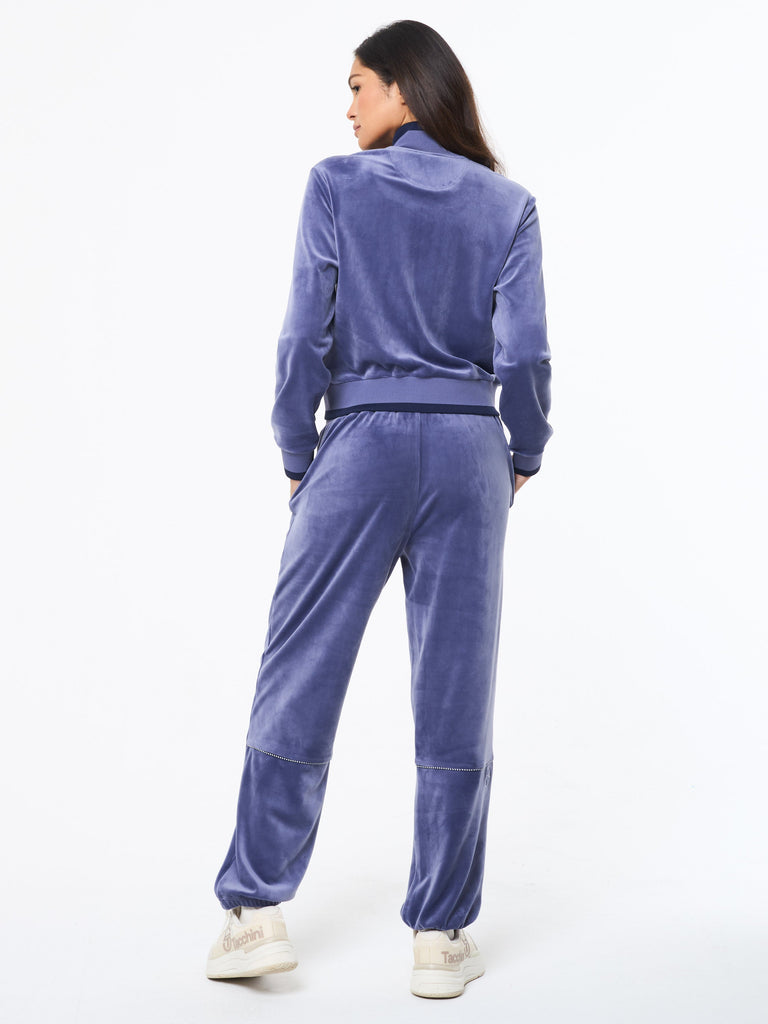 Leta Velour Jacket-Heron