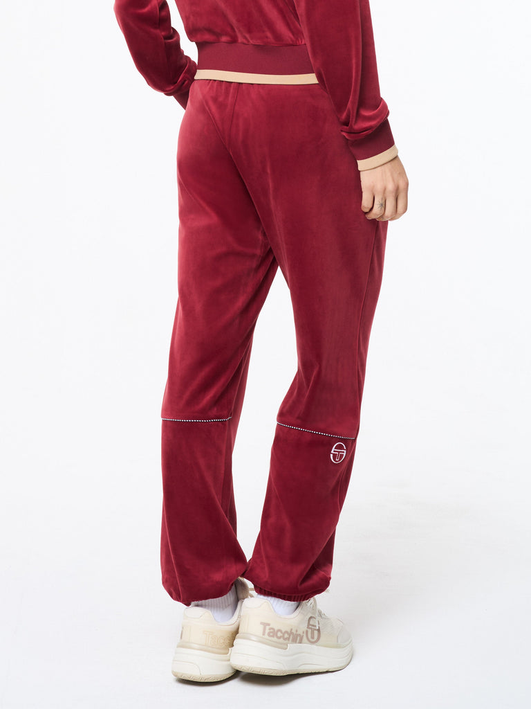 Leta Velour Pant- Rhubarb