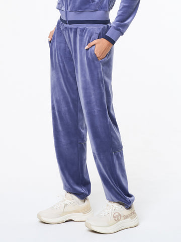 Leta Velour Pant- Heron