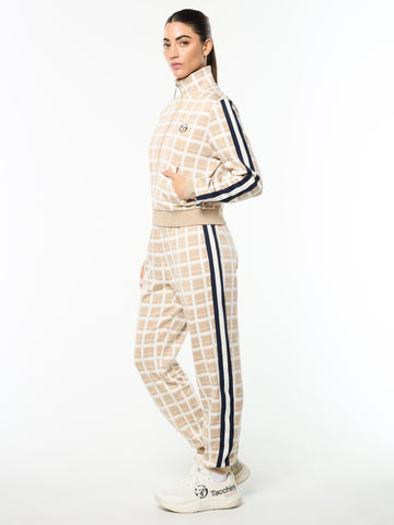 Women's Damarindo Check Track Jacket- Humus