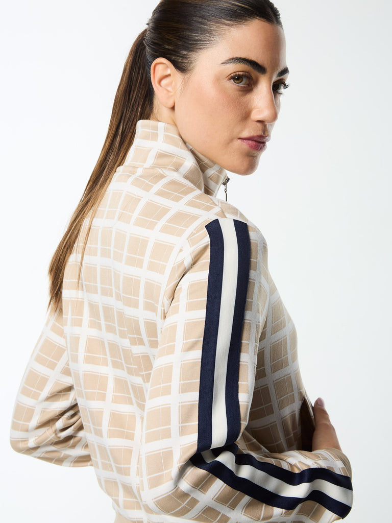 Women's Damarindo Check Track Jacket- Humus