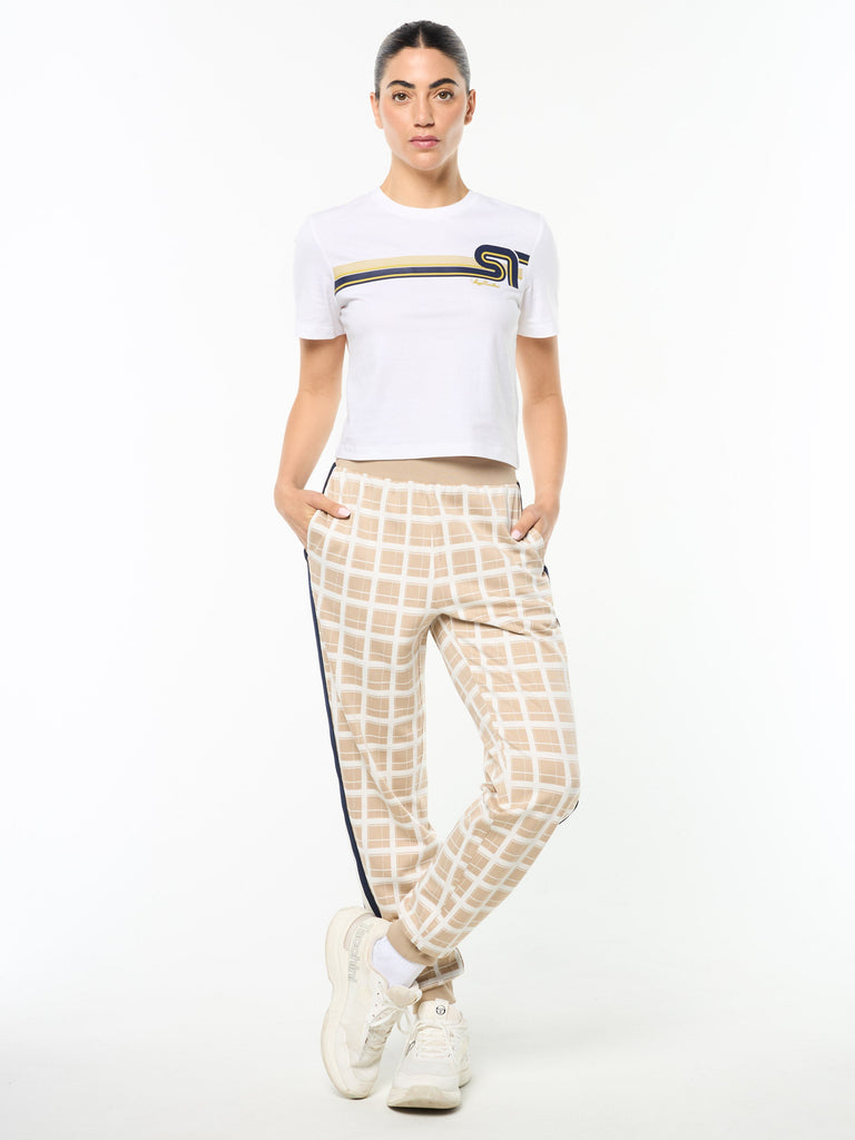 Women's Damarindo Check Track Pant- Humus